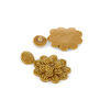 Gold bead flower earrings